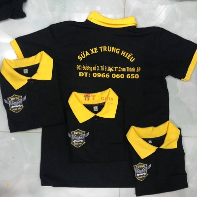 Mẫu áo thun cho tiệm sửa xe